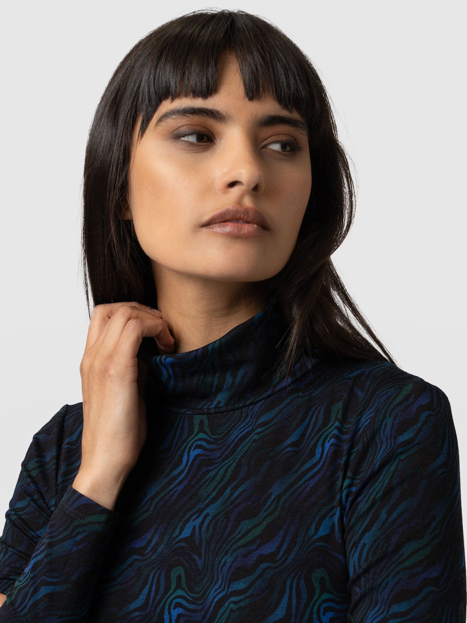 Tempest Roll Neck Top - Galactic Wave